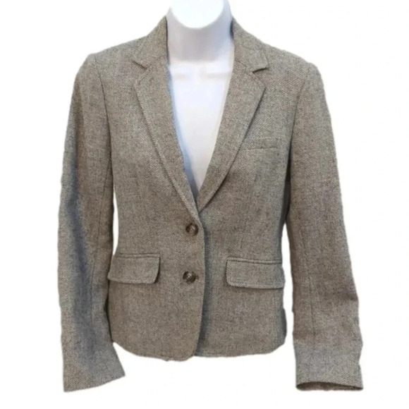Gap Herringbone wool women's blazer jacket - Picture 1 of 7